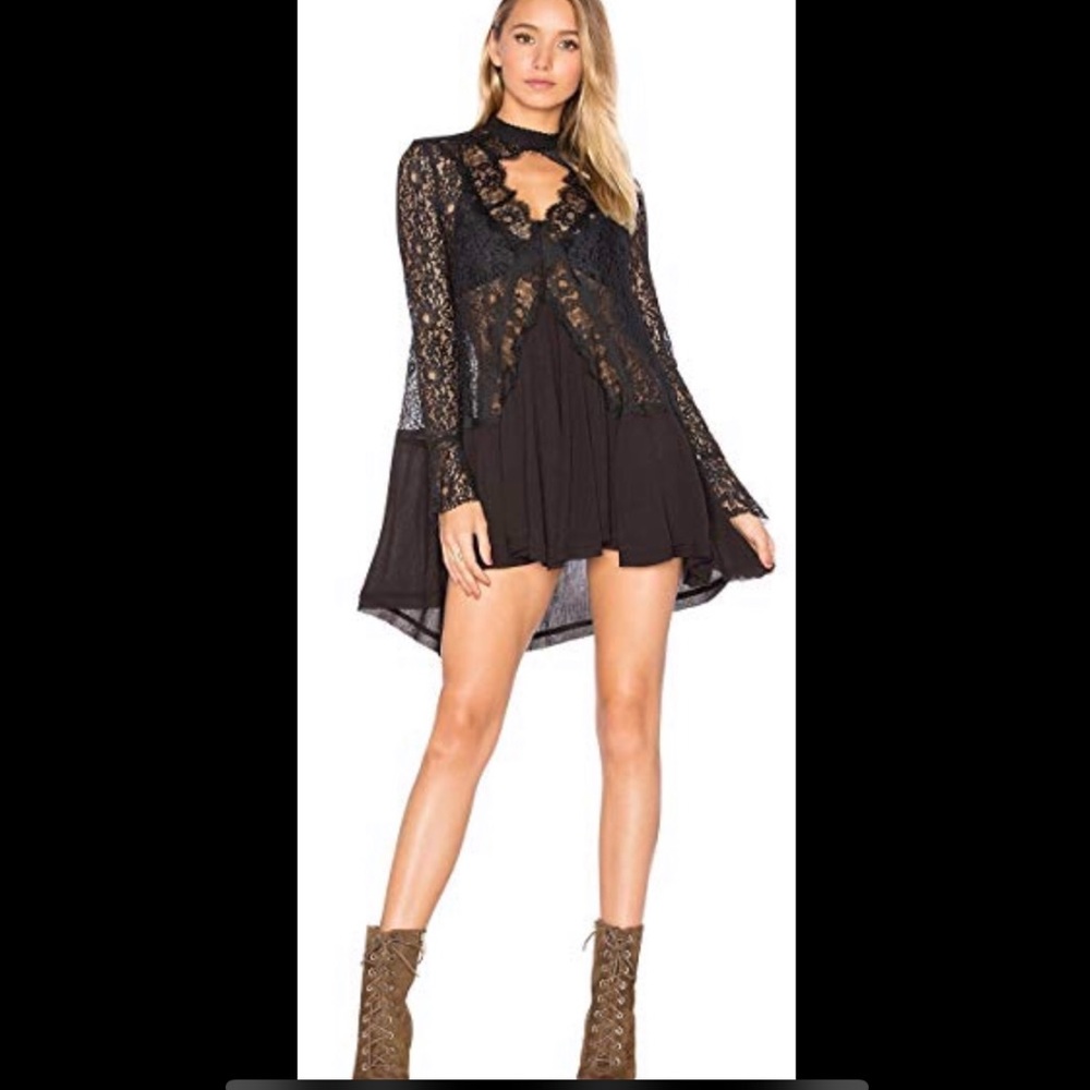 Free People Secret Origins Lace Tunic